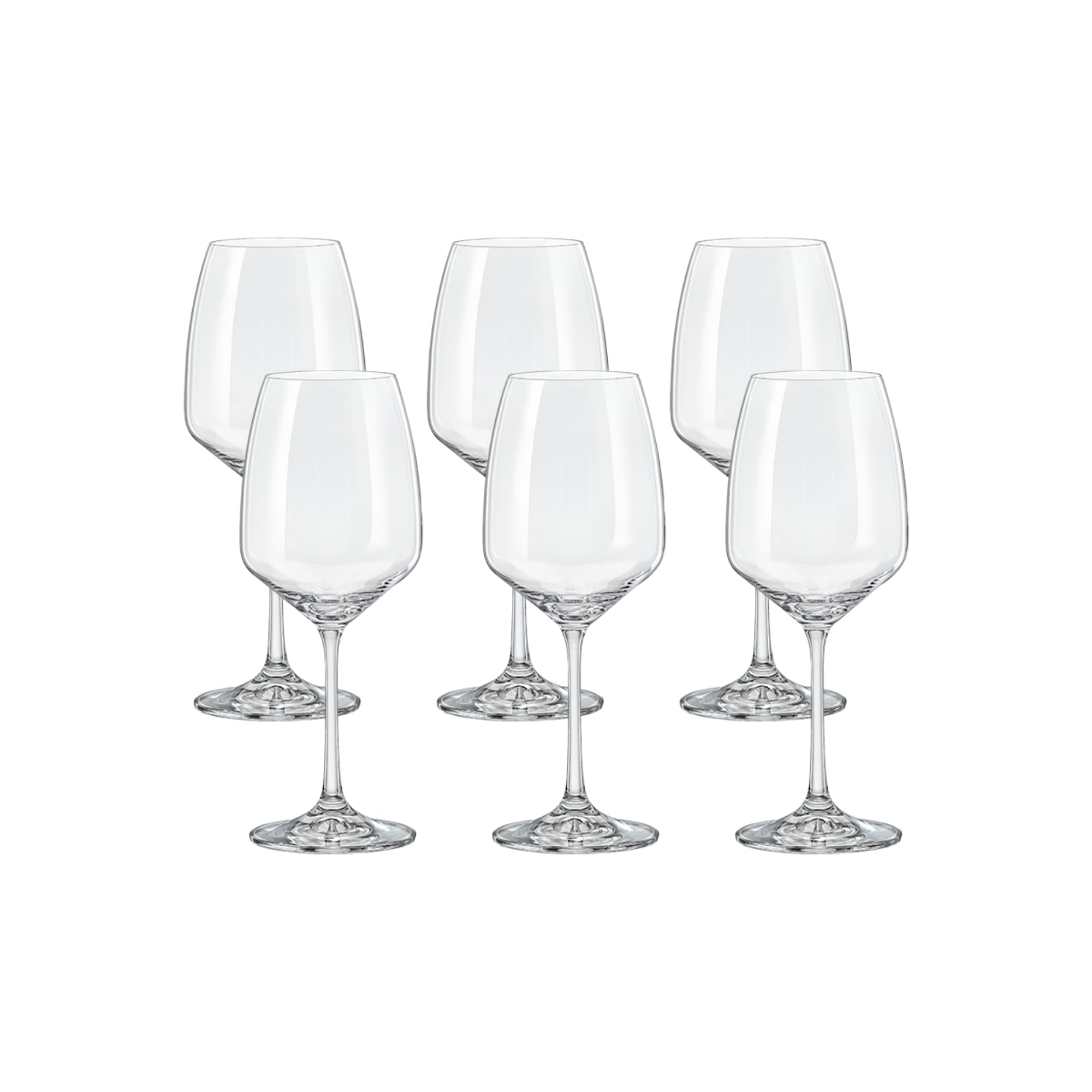 Jogo de 6 Taças para Vinho em Cristal Bohemia 455ml Haus Concept Aroma